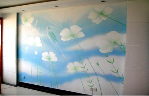 元谋画墙绘怎么画好白云的蓬松感?