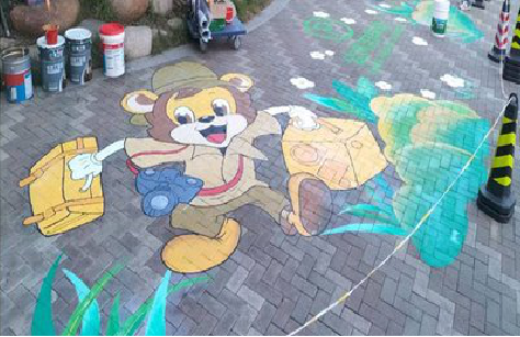 元谋夏季画地面彩绘会遇到的问题