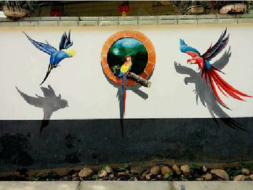 元谋视觉错位-3D墙绘设计