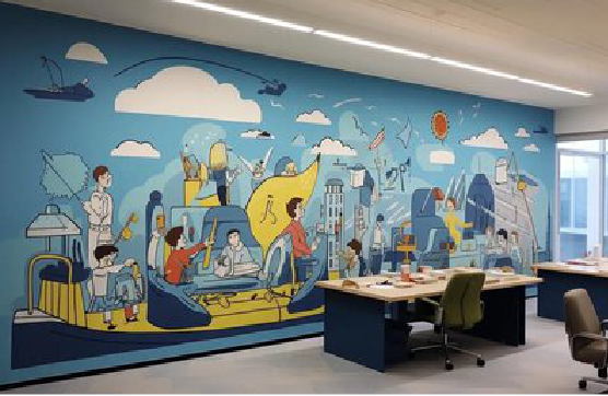 元谋办公室墙绘的特点。